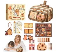 zwxqe Capibara Pencil Box, Soft Pencil Bag, Girls Pencil Pouch, Boys Pencil Bag, Cute Zippered Case, Pencil Pouch Supplies, Spacious Pencil Case, Soft Zippered Pouch, Capibara Pencil Case for Writing