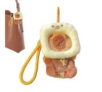 zwxqe Capybara Plush Key Chain, Soft Bread Stuffed Animal Charm, Cute Mini Plush Toy, Creative Keyring Accessory, Ideale per backpack, borse, decorazione domestica, multicolore, Reba