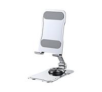 zwxqe Cell Phone Stand, Foldable Desk Holder, Rotating Smartphone Bracket, 4.06 x 2.6 x 1.14 pollici, Ideal for Photography Vlogging Filming Streaming, Perfect for Bedside Kitchen Workplace Travel