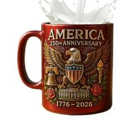 zwxqe Ceramic Mug - 11oz Coffee Cup for Patriotic Collectors, Multifunctional Hot Drinkware with Comfortable Handle, Tea Travel Cup for Adults Men Women, 3.54x3.94x3.15 Inches