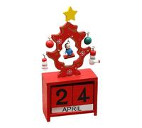 Zwxqe Christmas Countdown Calendar, Wooden, Vintage Winter Holiday