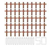 zwxqe Ciondolo Croce in Legno - Assortimento Per Collana e Braccialetto,Gioielli Lisci Naturali Portatili per Preghiera Regali per Amici Famiglia