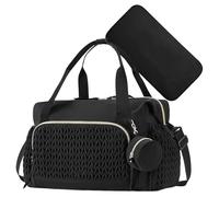zwxqe Convenient and Stylish Organizer, Ampia Capacity Diaper Bag Tote with Pacifier Case, Reusable Accessories, Diaper Bag for Home and Travel 17,72 x 9,06 x 11,81 pollici, Nero , Se référer au