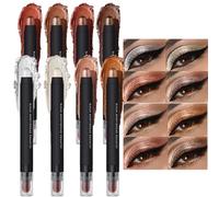zwxqe Cream Eyeshadow Stick Set, 8 Pieces Shimmer Creamy Highlighter Liner, Smooth Blendable Makeup Crayon, Beauty Kit, Ideal for Women Girls Holiday Cosmetic Use