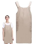 zwxqe Crossed Aprons for Women with Pockets, Kitchen Cooking Apron with Pockets, Breathable Crafting Smock, Durevole Baking and Outdoor Gardening for Artists and Projects, cachi., Se référer au