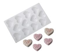 zwxqe Cupcake Mold, Torta Silicone Molds, Non Stick Baking Tools, Stylish Cracked Heart Mould, Durevole Kitchen Supplies for Candy Brownie Tart Pastry Muffin Chocolate Dessert