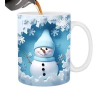 zwxqe Cute Christmas Coffee , Ceramic Cup, Funny Holiday Drinkware, con manico, Cartoon Christmas Cup, Holiday, Whimsical Coffee Drinkware, Seasonal Table Centerp