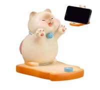 zwxqe Desk Phone Stand, Cat Figurine Tablet Accessories, Smartphone Holder, Adjustable Mobile Dock for Home Living Room Study Video Calls Meetings Work Media Viewing Reading