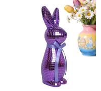 zwxqe Discoteca Mirror Bunny Decoration, Easter Rabbit Figurine Style, Reflective Spring Home Party Ornament, Shiny Mantel Shelf Table Accent for Home Living Room Bedroom Desk Entryway Party Display