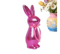 zwxqe Discoteca Mirror Bunny Decoration, Easter Rabbit Figurine Style, Reflective Spring Home Party Ornament, Shiny Mantel Shelf Table Accent for Home Living Room Bedroom Desk Entryway Party Display
