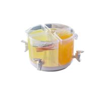 zwxqe Dispenser per bevande per bevande fredde, Juice Dispensers for Parties, Cold Kettle, Multi-Compartment Party Drink Ejector, Juice and Water Dispenser for Fridge, 9.84 x 7.08in