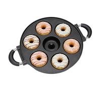 zwxqe Donut Baking Pan, Seven Hole Aluminum Tray, Nonstick Pastry Ring Maker, Round Dessert Cooking Plate, Kitchen Breakfast Pastry Form, Bakeware Tray for Airfryer Oven Cooking Reposteria Kitchen