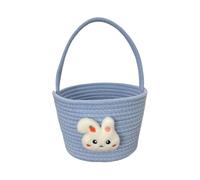 zwxqe Easter Baskets, Soft Festive Candy Storage Container, Empty Bunny Basket with Handle, Ideal for Babies, Egg Hunt Game, Candy Bag, Party Treat Container