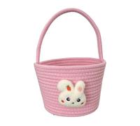 zwxqe Easter Baskets, Soft Festive Candy Storage Container, Empty Bunny Basket with Handle, Ideal for Babies, Egg Hunt Game, Candy Bag, Party Treat Container