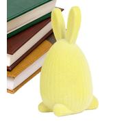 zwxqe Easter Bunny Tabletop Decor, Coniglio Animale, Statuette Ornament, Soft Textured Holiday Shelf Mantel Display, Flocked Spring Easter Accent for Home Living Room Cabinet Office Party Decoration