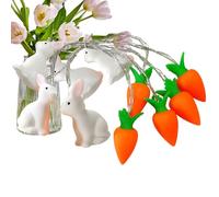 zwxqe Festive Easter Lights, LED Funny Bright Spring Decor, Holiday Decoration Carrot String Lights for Indoor Outdoor Use, Home Entryway Shelf Window Door Wall Garden Balcony Party