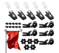 zwxqe Flag Stoppers and Clips - Windproof Flagpole Fixing, Flag Clips for Security, Ornamentation Stabilization Unit, Garden Management Tool with Holding Capability, Exterior Decor for