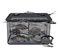 zwxqe Floating Fish Basket, 47L Foldable Fishing Net Baskets, Trap Container with Anti-Slip Rope, Storage Bag for Saltwater & Minnows, Shrimp, Granchi, and Small Fish