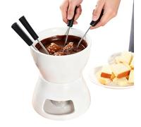 zwxqe Fondue Cup, Handmade Ceramic Dipping Mug, Small Chocolate and Butter Warmer, Tabletop Sauce Bowl, Elegant Fondue Dish for Dinner Dessert Birthday Wedding Picnics Family Use
