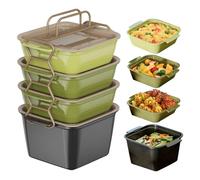 zwxqe Fruit Container Snack Serving Tray Box Stackable Organizer With Handle Multifunctional Storage Tray, Ideal for Travel Party Picnic Beach Car Lunch Home