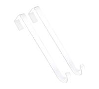 zwxqe Ganci per corone - Supporto organizer trasparente senza traccia, gancio porta per corona, 2 pezzi, per bagno di Natale, esterno, , Halloween, doccia, finestra fotografica