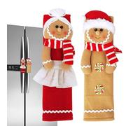 zwxqe Gingerbread Man Handle Covers, Christmas Door Handle Covers, Frigorifero Handle Covers, Christmas Kitchen Decor, Knob Protectors For Kitchen, Christmas Appliance Covers, Holiday Handle Covers