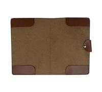 zwxqe Golf Scorecard Holder, Yardage Book Cover, Pu Leather Scorecard Case, Durable Sports Accessory Design, Compact Portable Organizer, Ideal for Friends, Lovers, 8.74x4.72 Inches, Brown, Black