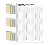 zwxqe Habit Tracker, Planner, 16x23 Inches, Luglio-Dicembre