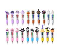 zwxqe Halloween Ballpoint Pen, 20 pezzi Ghost Pumpkin Witch Holiday Pens, 4-Color Ergonomic Quick Drying Smooth Ink Toolset, Cute Stationery for Business Journaling Studying Teacher Writing