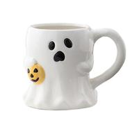 zwxqe Halloween Coffee Tazze, 400 ml Ghost Face Cute Cup, Gothic Spooky Ceramic Bottle for Tea Kitchen Party Decor, Fall-Themed Drinkware Adulti Kids Caffè Tavolo Holiday Beverage Display