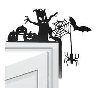 zwxqe Halloween Room Decor Halloween Wall Decorations | Halloween Door Sign, Metal Halloween Double Sided Halloween Room Decor, Castle Door Corner Sign for Halloween Home