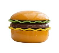 zwxqe Hamburger Dinner Plates, Stackable Ceramic Dish Set, Microwave Safe Food Tray, Decorative Kitchen Serving Ware, Versatile Home Dessert Base Across Parties and Portable Bbq Plate for Camping