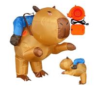 zwxqe Inflatable Costume, Halloween Capybara Suit, Ride On Fancy Outfit, Cosplay Party Wear, Hilarious Dress-Up for Girls Men Women Boys Carnivals Gatherings Masquerades Parades Events, Cloth