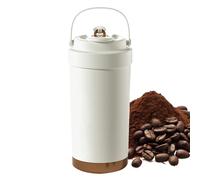 zwxqe Insulated Ceramic Coffee , con Lid, 500 ml Leakproof Water Bottle, Ergonomic Grip Handle, Multi-Purpose Drinks Cup, Ideal for Camping, Travel, Office Use
