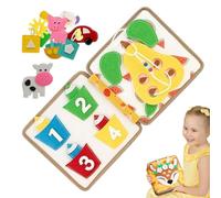 zwxqe Interactive Busy Toy Felt Book for Kids, Sensory Early Education Game with Development Activities Board, Ideal for Quiet Play in Travel, Cradle, Living Room, or Bedroom Learning
