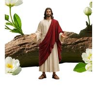 zwxqe Jesus Christ Figurines - Religious Home Statue, Religious Decor for Home Placement, 1/6 Scale Piece, Figural Sculpture with Open Arms, Desktop Spiritual Ornament for Adoring Living Spaces