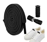 zwxqe Lazy Shoelaces Rope, No Tie Elastic Shoelaces, Elastic Flat Shoelaces, Lazy Shoes Strings, Toughness Shoelaces For Sports Shoelaces, No Tie Shoelaces For Boots, Lazy Laces For Sneakers, Nero