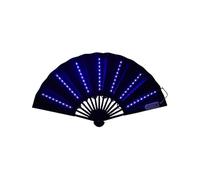 zwxqe Light Up Folding Fan, Led Hand Fan Dancing, Stage Performance Prop, Night Club Accessory, Glow Party Equipment, Hot Weather Cooling Tool Wedding Festival Battery