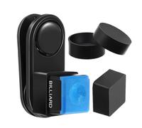 zwxqe Magnetic Billiard Chalk - Pool Cue Accessory for Convenient Use, Secure Design with Easy Grip, Holder for Home Bar Sport Practice Players Amateur Club Members, Black Metal, Single Unit
