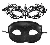 zwxqe Maschera da donna, maschera per il viso, 2 pezzi, maschera creativa, accessorio per costume da festa, maschera per mardi grassi, maschera