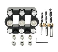 Zwxqe Metal Drilling Hole Kit, Multipurpose Self-Centering Dowel Jig, Precise Hole Punch Locator, Portable Woodworking Tool For Frame Building and Projects