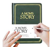 zwxqe Mother Memory Journal - 250 Prompt Keepsake Book, Guided Writing Journal for Journaling, Fill In Storybook, Family Legacy Piece with Gold Foil Lettering, Memory Capture Book for Documenting