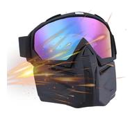 zwxqe Occhiali da moto, maschera integrale da sci anti-appannamento staccabile, maschera integrale per la saldatura, quad, Dirt Bike, Motocross, sport all'aria aperta, lavoro, ciclismo, golf e