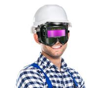 zwxqe Occhiali di saldatura a tinta automatica, protezione oculare, ampia tinta e grande visione, comfort regolazione automatica di sicurezza, saldatore per adulti
