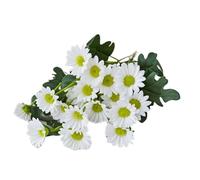 zwxqe Outdoor Artificial Mums, Fade Resistant Faux Flowers with Eucalyptus Leaves, Uv Protected Decorative Plants, Realistic Fake Floral Display for Garden Window Cemetery Grave Home Front Yard