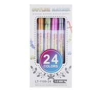 zwxqe Outline Markers, 24 Colors Art Markers, Craft Pens for Art, Drawing Markers, Doodling Markers, Card Making Pens, Greeting Card Markers, School Art Supplies, High-Quality Art Markers