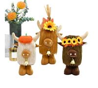 zwxqe Peluche Della Delle Highlands | 3 Pezzi 28 cm Decorazioni Autunnali | Peluche Dei Gnomi Del Ringraziamento,Per Festa Uffici Casa Giardino Cortile Ingresso Soggiorno Dormitorio Appartamento