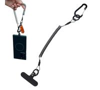 zwxqe Phone Tether, Retractable Hiking Smartphone Strap, Adjustable Anti Theft Mobile Holder Strap, Anti Drop Phone Lanyard for Secure Device Protection Travel Running Camping Beach Daily Commute Use