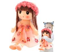 zwxqe Plush Doll Girl, Handmade Stuffed Toy, Soft Rag Doll with Hat, Skirt, Clothes, Versatile Kids, Babies, Cuddly, Adorable, Gift, Playtime, Cozy and Lovable Companion