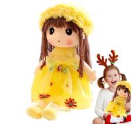 zwxqe Plush Doll Girl, Handmade Stuffed Toy, Soft Rag Doll with Hat, Skirt, Clothes, Versatile Kids, Babies, Cuddly, Adorable, Gift, Playtime, Cozy and Lovable Companion